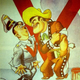 También hubo espacio para el humor que caracteriza a los caricaturistas mexicanos. Aquí un forzudo vestido de charro pinta la “V” de la victoria (lema del primer ministro británico Winston Churchill) sobre un minimizado Adolfo Hitler.